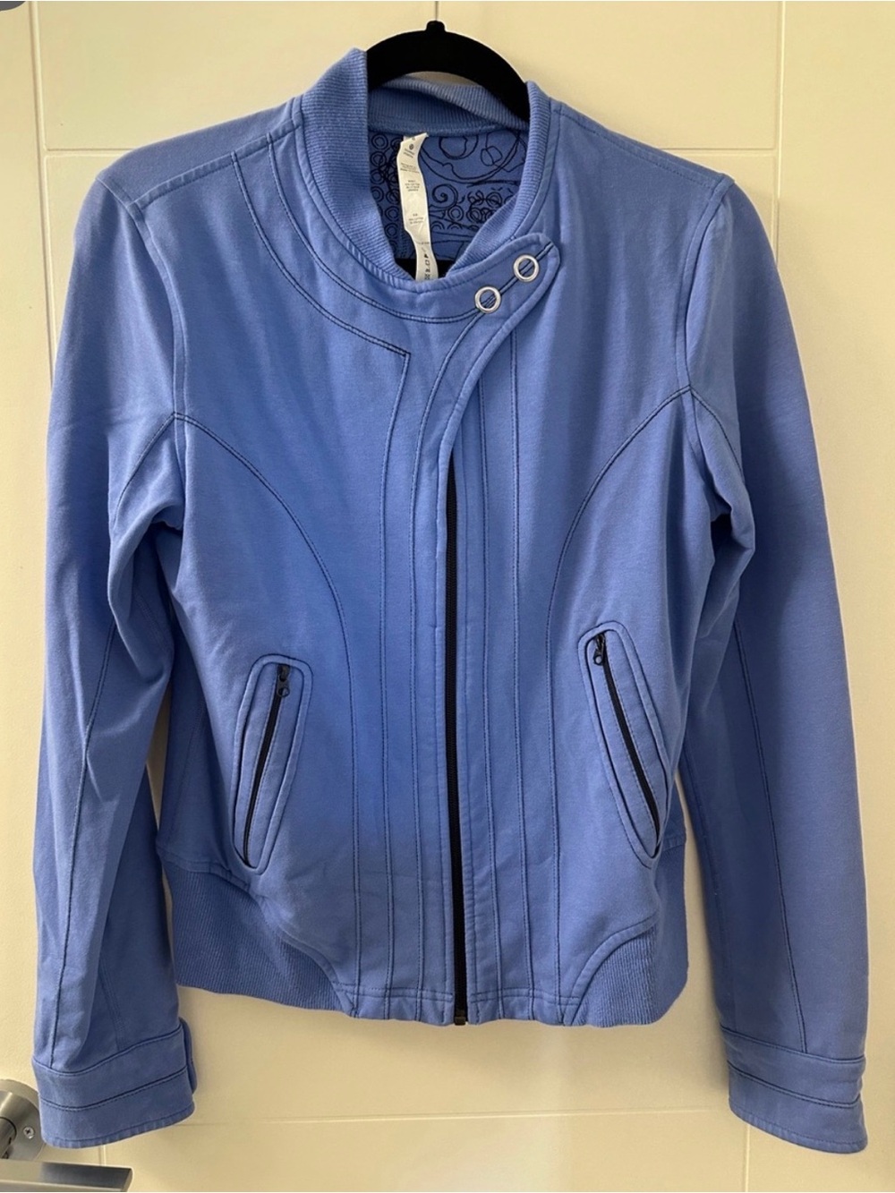 lululemon athletica periwinkle blue Moto Bomber Jacket